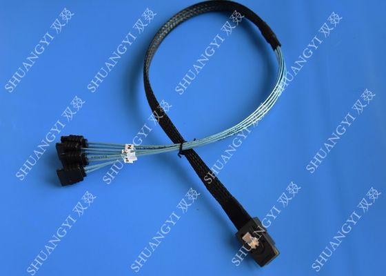 Trung Quốc SFF 8087 To 4 SATA Molex SAS Cable Pinout 2 Serial Attached SCSI SATA to HDD nhà cung cấp
