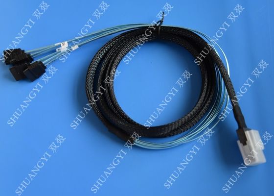 Trung Quốc SFF 8087 To 4 SATA Serial Attached SCSI Cable , 1.5m Internal 6gb SAS Fan Out Cable nhà cung cấp