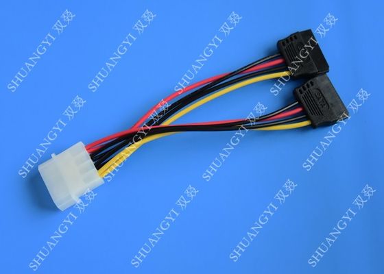 Trung Quốc IDE Flat Cable Harness Assembly 4 Pin to 2 x 15 Pin SATA To Serial ATA SATA Connector nhà cung cấp