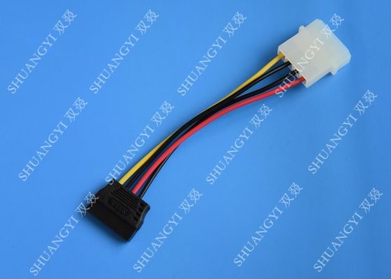 Trung Quốc Molex 4 Pin To 15 Pin SATA Hard Drive Power Cable Female To Male Length 500mm nhà cung cấp