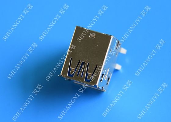 Trung Quốc Double Layers Female USB Micro Connector Type A Right Angle 8 Pin DIP Jack nhà cung cấp
