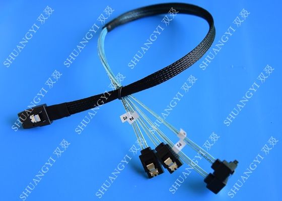 Trung Quốc SFF 8087 To SATA Serial Attached SCSI Cable 500mm 30 AWG 28 Pin For Server nhà cung cấp