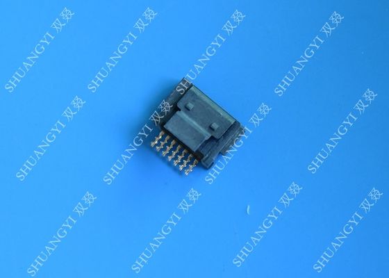 Trung Quốc PC SMT Male Connector 7 Pin ESATA Port Connector Crimp Type With Latch nhà cung cấp