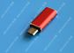 Red USB 3.1 Type C Male to Micro USB 5 Pin Micro USB Slim For Cell Phone nhà cung cấp