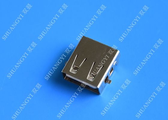 Trung Quốc DIP 180 Degree Jack Socket 4 Pin USB Charging Connector , 15mm USB 2.0 Female Type A Connector nhà cung cấp